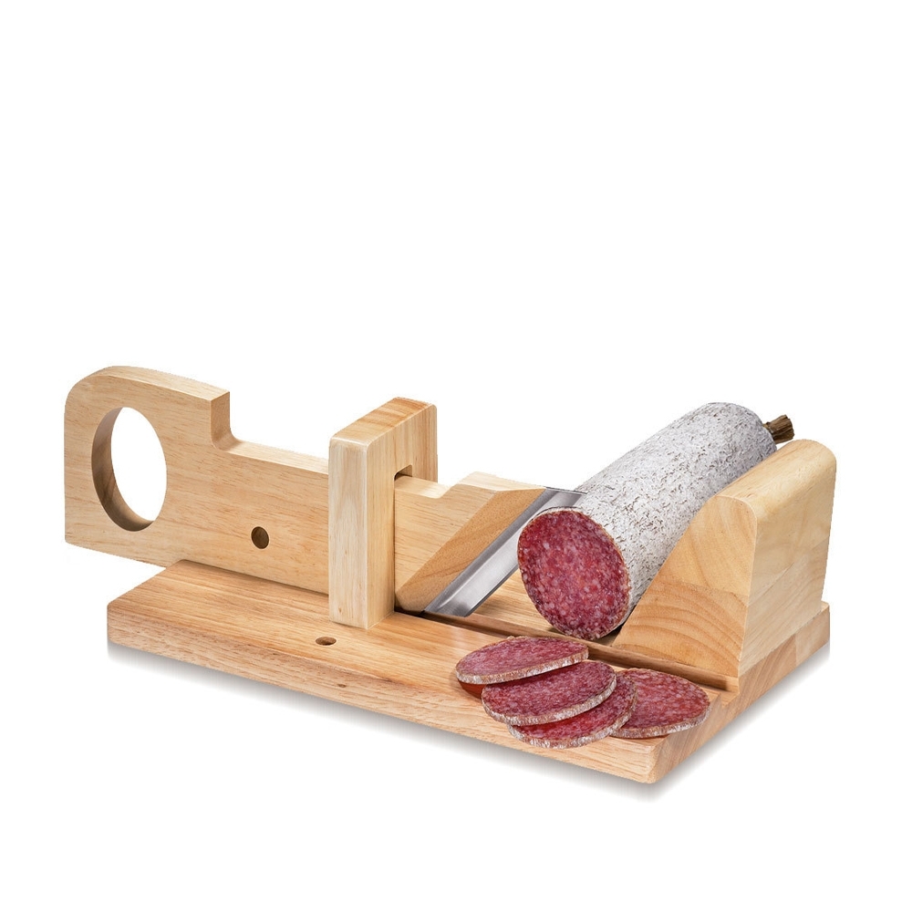 Zassenhaus - gourmet slicer with steel blade, rubber tree Zassenhaus - gourmet slicer with steel blade, rubber tree