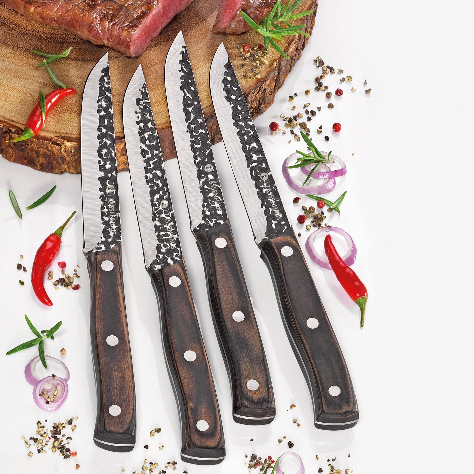 Zassenhaus - Steakmesser HUNTER 4er-Set - Pakkaholz