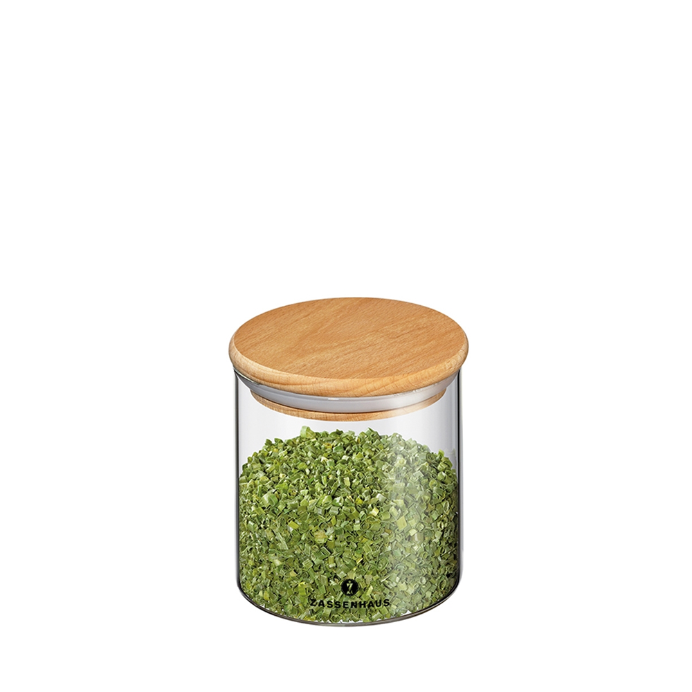 Zassenhaus - glass jar with wood lid - 600 ml Zassenhaus - glass jar with wood lid - 600 ml