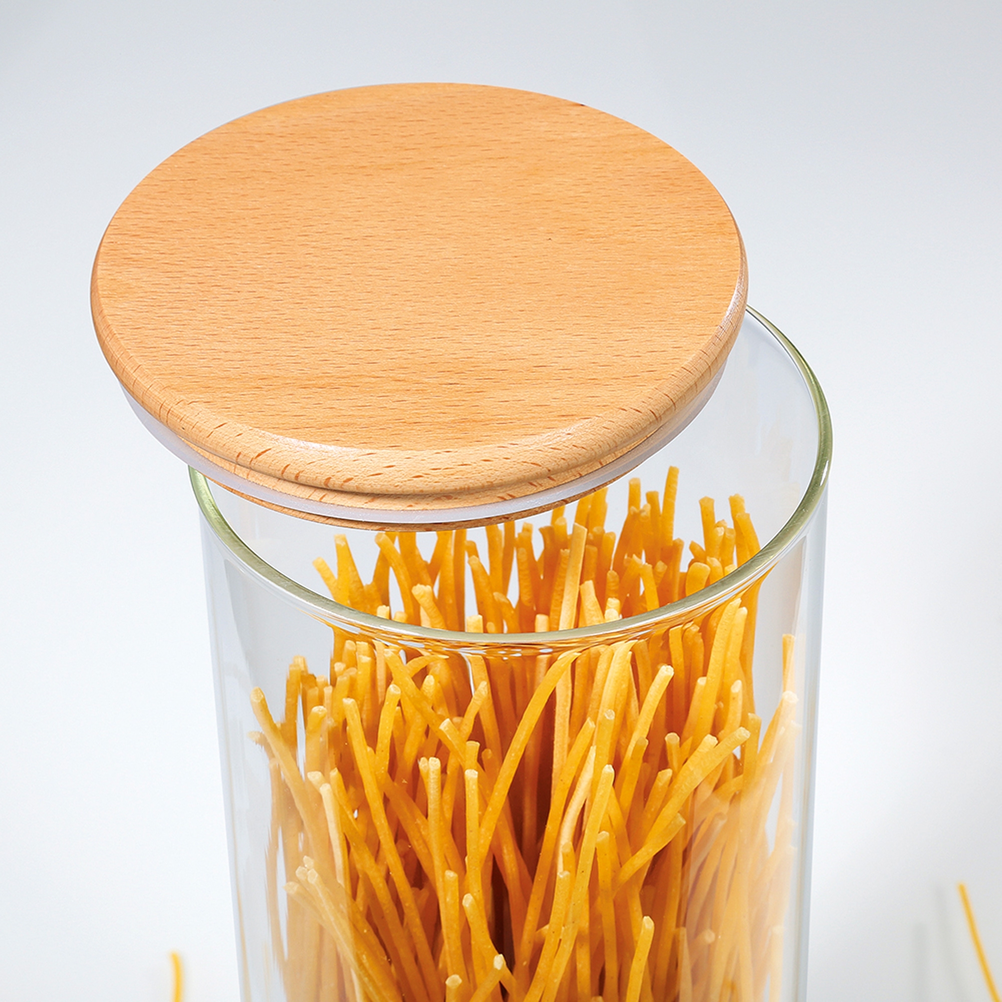 Zassenhaus - storage glass jar with wooden lid - 2000 ml