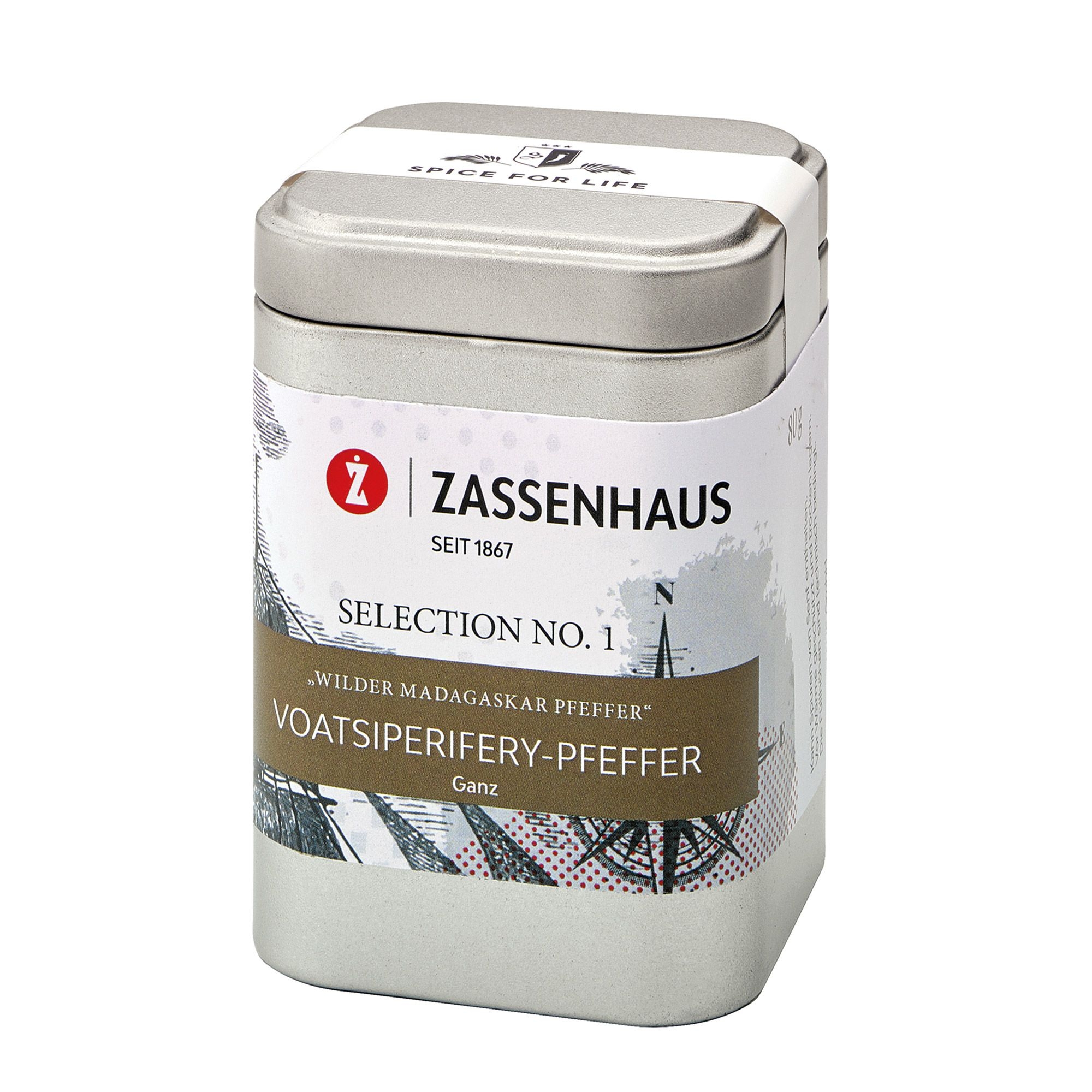 Zassenhaus - Voatsiperifery-Pfeffer, schwarz 80 g