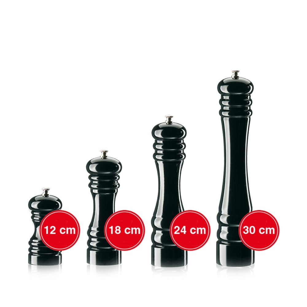 Zassenhaus - Pepper or salt mill Berlin - beech black glossy
