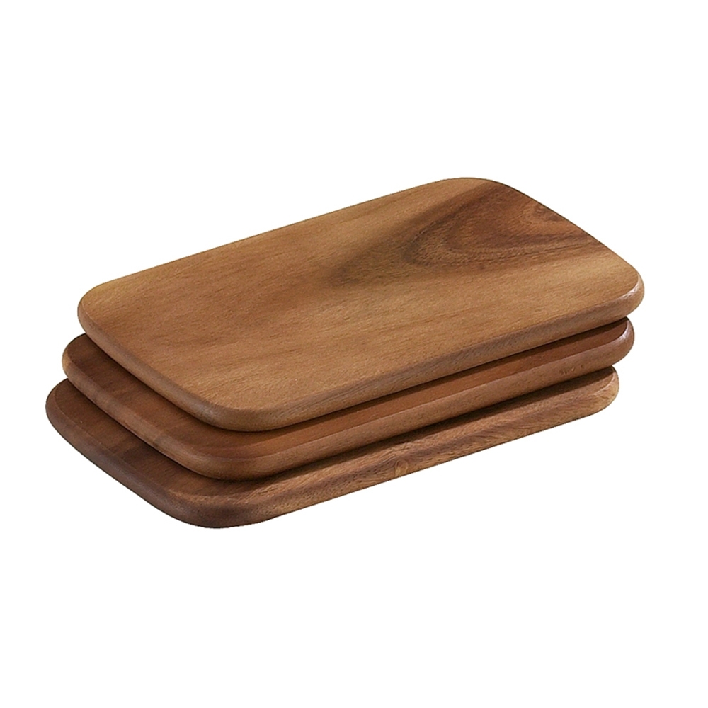 Zassenhaus -  Set of 3 breakfast boards acacia - 22x15 cm Zassenhaus -  Set of 3 breakfast boards acacia - 22x15 cm