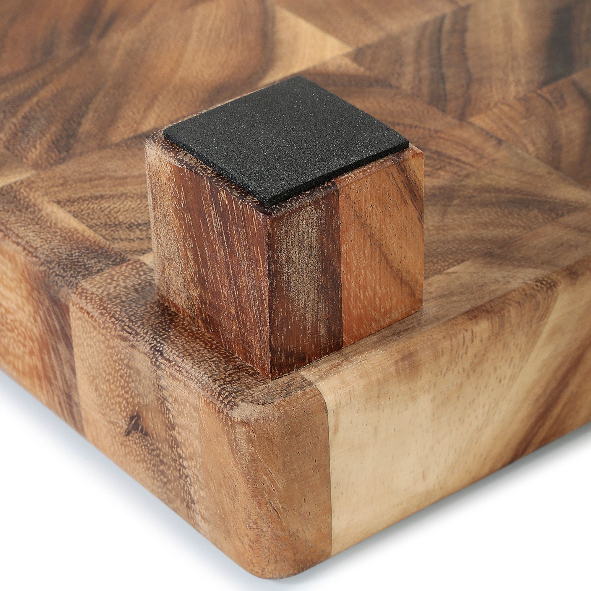 Zassenhaus Hackblock aus Akazien-Stirnholz, Detailansicht