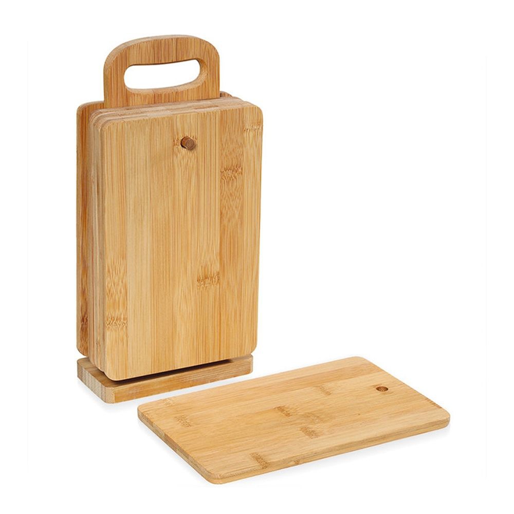 Zassenhaus - Cutting board with stand Bamboo EcoLine 4 pieces